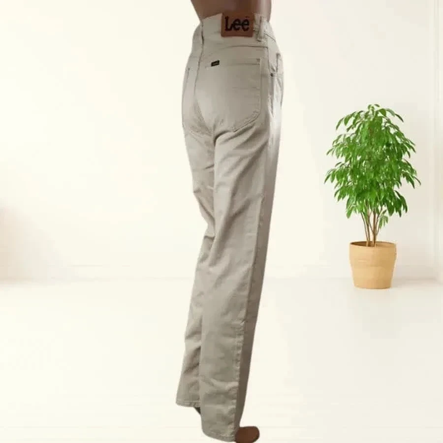 Jeans vintage y2k LEE - corte reto - cintura alta - 100% algodão - creme - novo T36 – photo 3